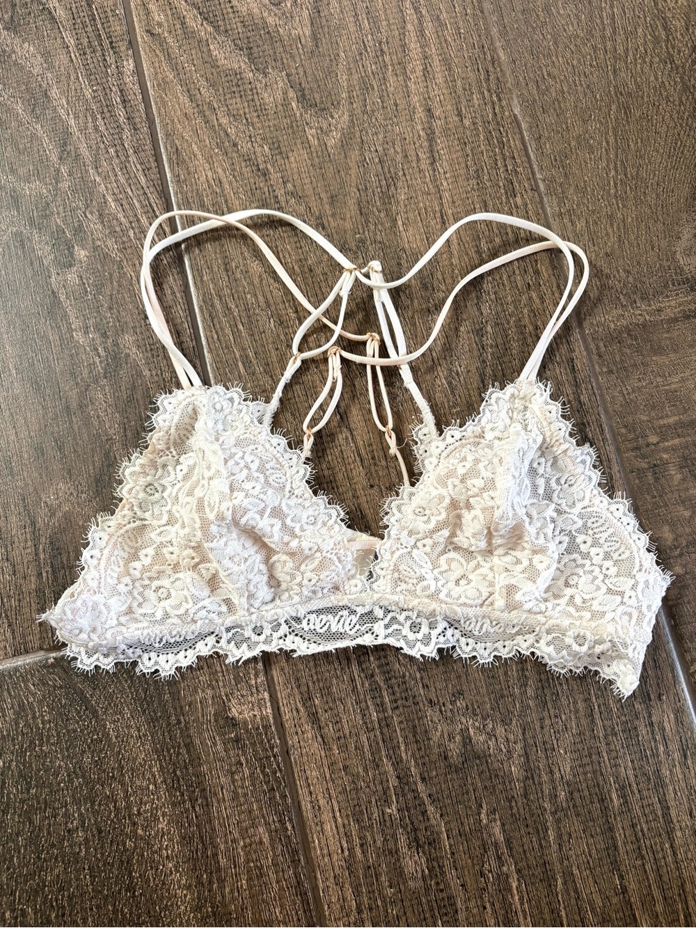 Aerie / White Lace Strappy Bralette